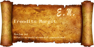 Erendits Margit névjegykártya